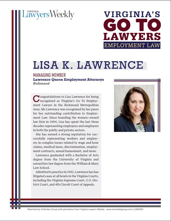 Lawyers Weekly article screenshot