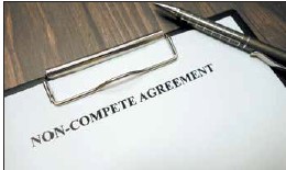 Picture of a non-compete agreement on a table